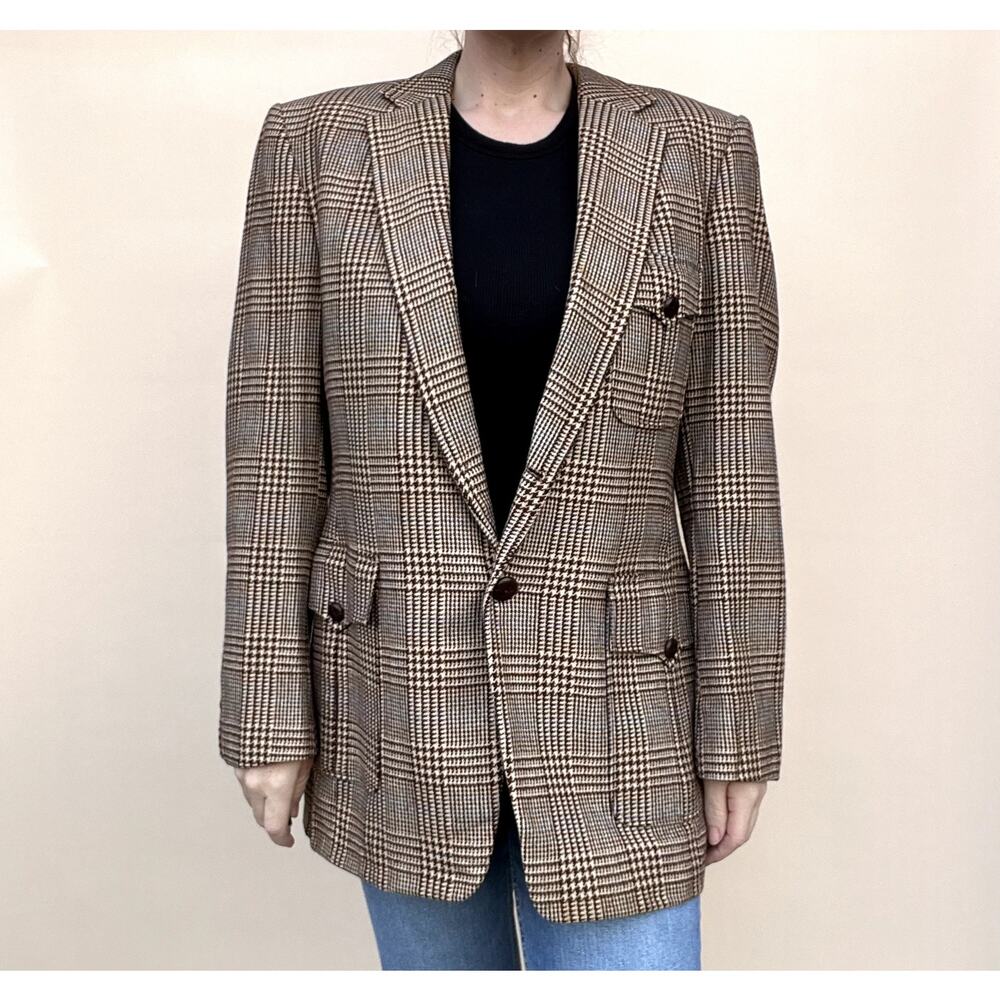 Malibu Clothes Men's Vintage Cashmere Houndstooth Sport Coat, Made In USA